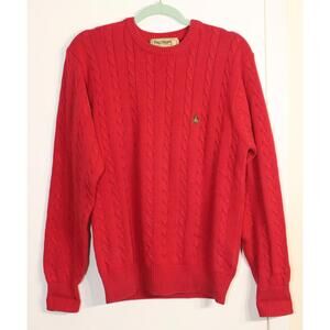 Paul Stuart Red Cable Knit Sweater sz. S